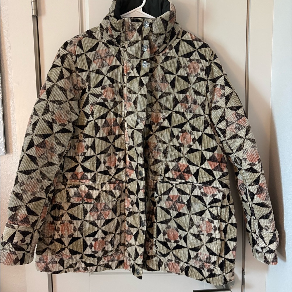 Patterned corduroy free people jacket